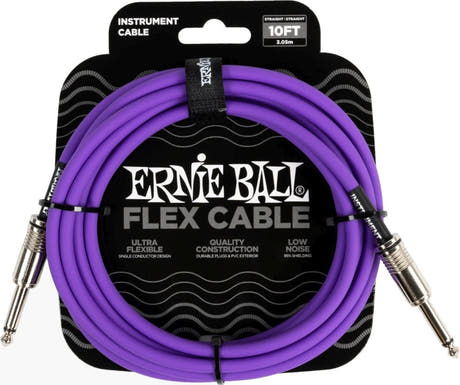 Ernie Ball 6415 FLEX instrumentkabel 3m - Purple