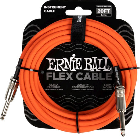 Ernie Ball 6421 FLEX Instrumentkabel 6m - Orange
