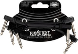 Ernie Ball 6443 Flex patchkabel Svart 7,5cm 3-pack
