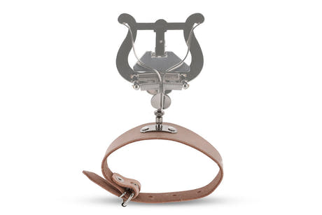 GEWA flöjtlyra, stor, läderarmband och enhandsfäste