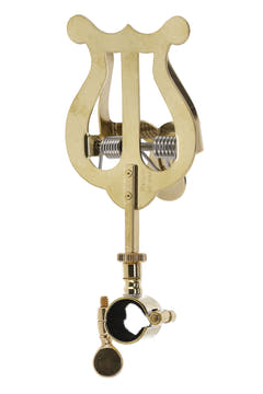 GEWA lyra för trumpet, liten, gul mässing, klämring Ø 14 mm