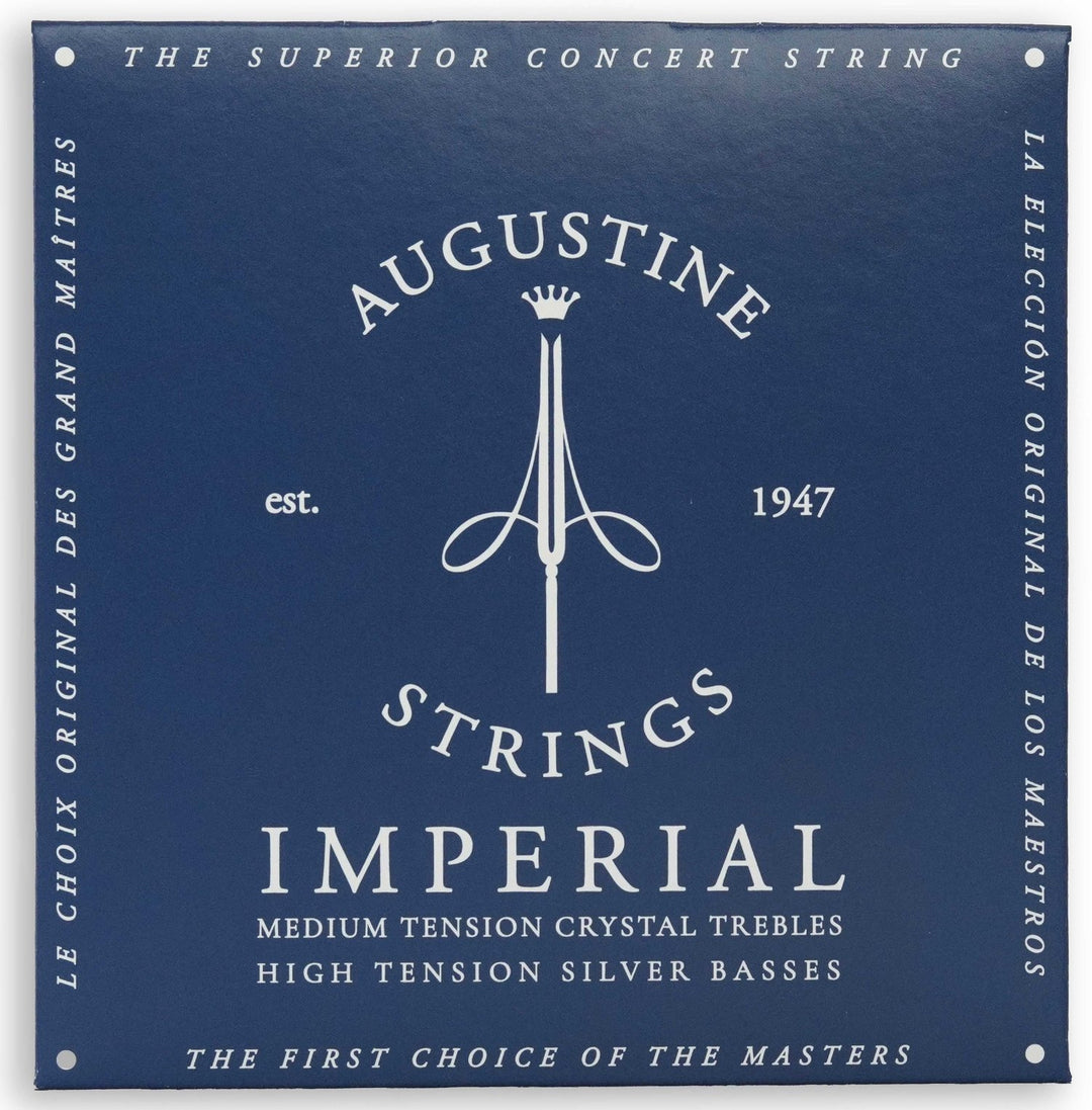 Augustine strängar för klassisk gitarr Imperial Crystal Nylon medium - Set Imperial Blue (medium/high)