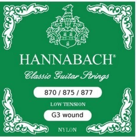 Hannabach 871LT G3 kromlindad för klassisk gitarr, Low tension