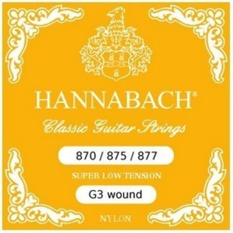 Hannabach 870SLT KVS-omspunnen G3-sträng, super low tension