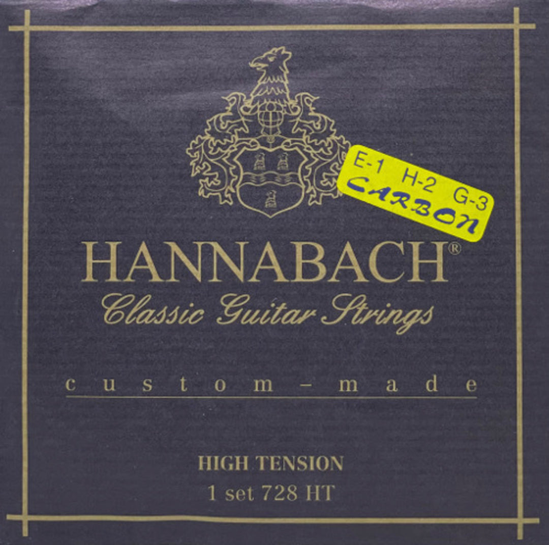 Hannabach Strängar för klassisk gitarr Series 728 Custom Made Carbon - Set med carbon-diskant (728HTC)
