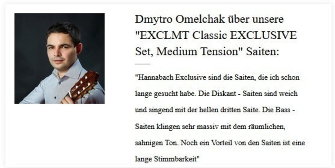 Hannabach strängar för klassisk gitarr Exclusive Serie High Tension - Exclusiv High Tension Set (EXCLHT)