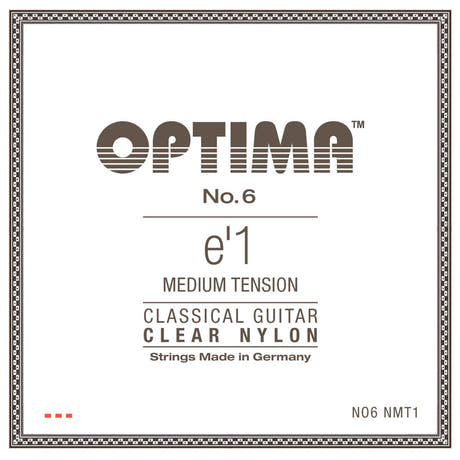 Optima No. 6 E1 klassisk gitarrsträng, nylon, medium tension