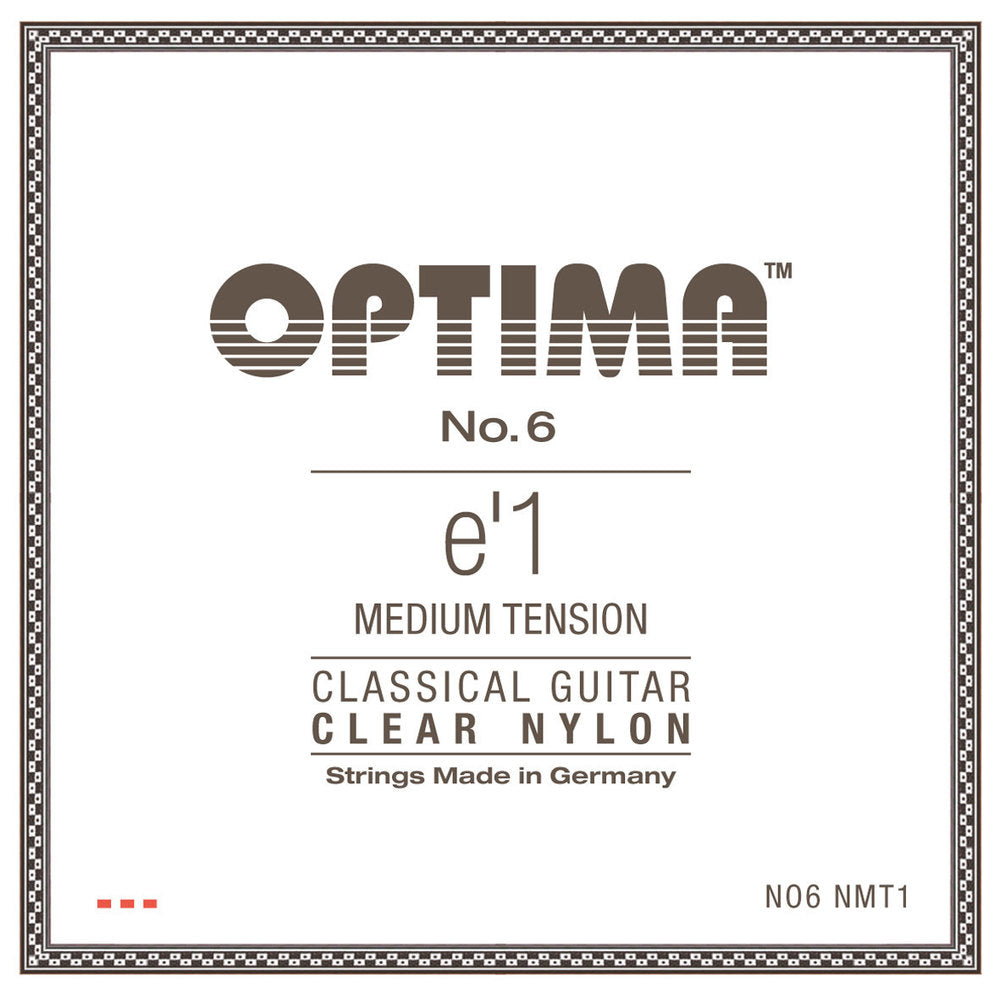 Optima No. 6 E1 klassisk gitarrsträng, nylon, medium tension