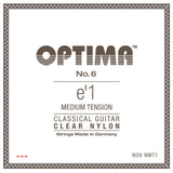 Optima No. 6 E1 klassisk gitarrsträng, nylon, medium tension
