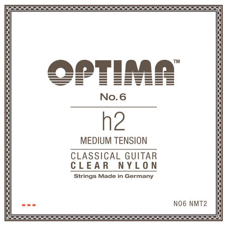 Optima No. 6 H/B2 klassisk gitarrsträng, nylon, medium tension