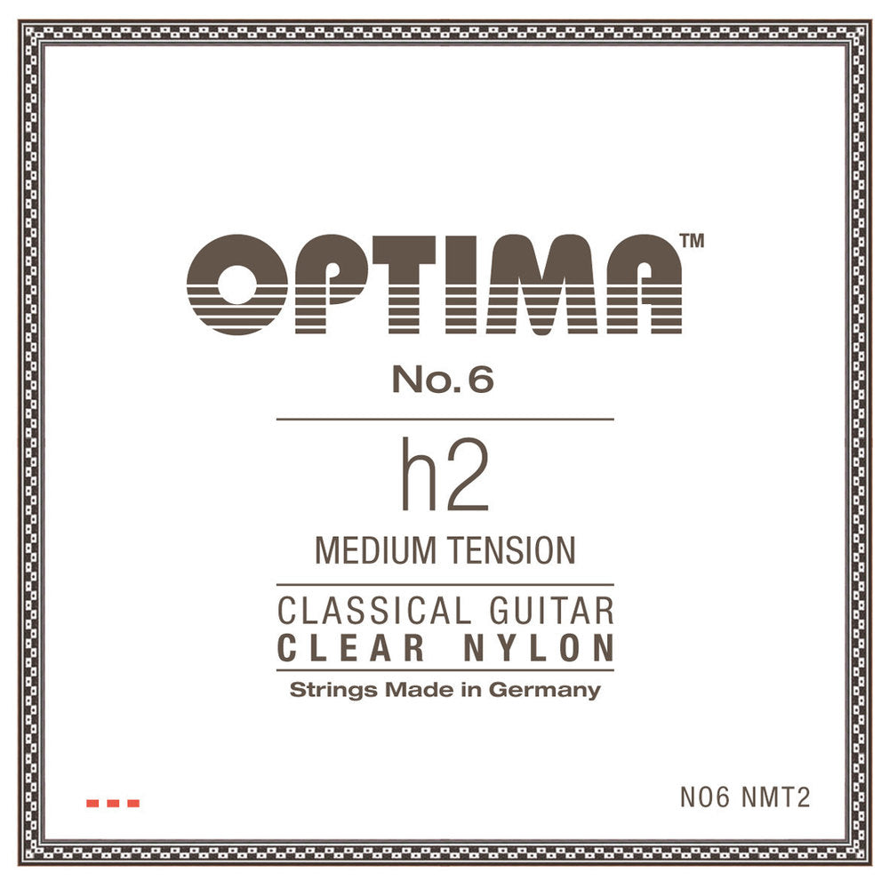 Optima No. 6 H/B2 klassisk gitarrsträng, nylon, medium tension