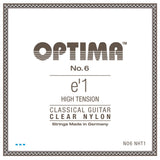 Optima No. 6 E1 klassisk gitarrsträng, nylon, high tension
