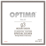 Optima No. 6 G3 klassisk gitarrsträng, försilvrad, medium tension