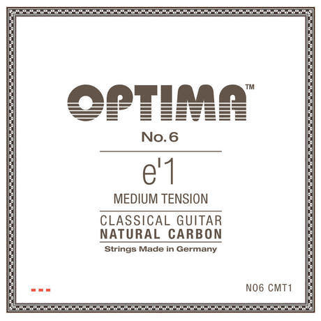 Optima No. 6 E1 klassisk gitarrsträng, carbon, medium tension
