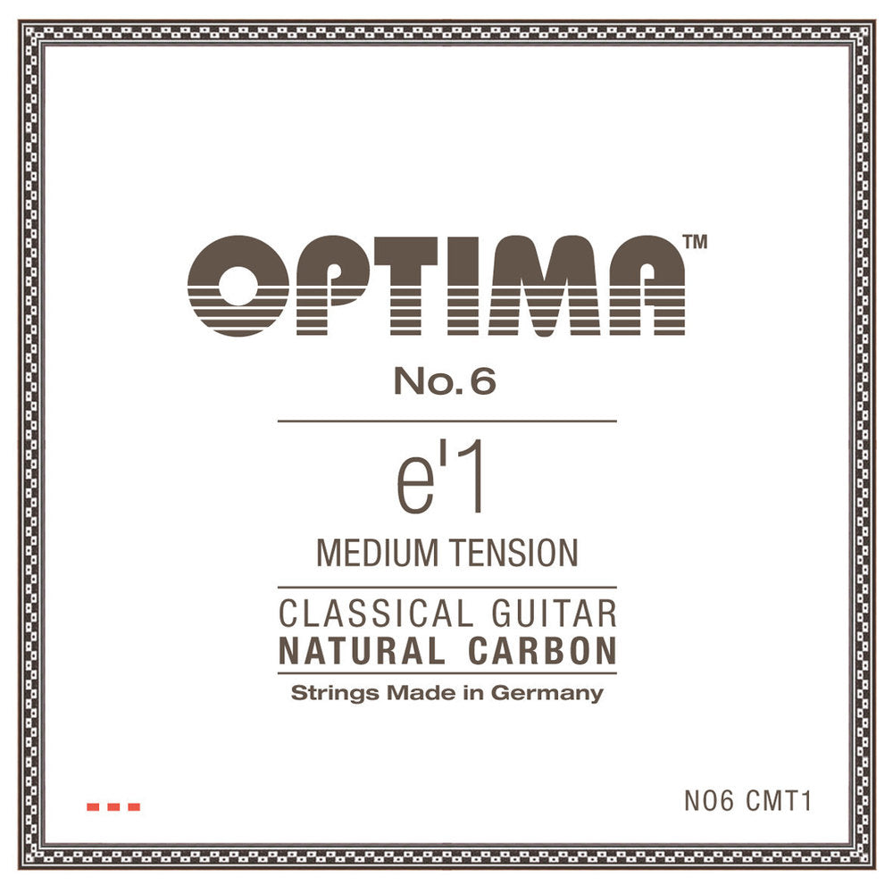 Optima No. 6 E1 klassisk gitarrsträng, carbon, medium tension