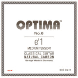 Optima No. 6 E1 klassisk gitarrsträng, carbon, medium tension