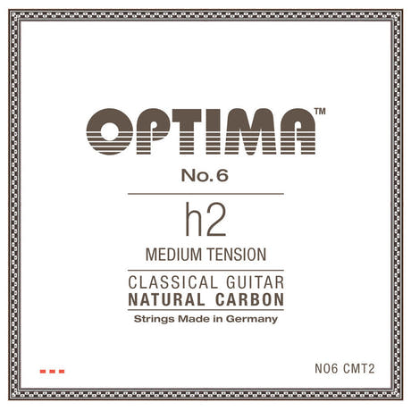 Optima No. 6 H/B2 klassisk gitarrsträng, carbon, medium tension
