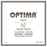 Optima No. 6 H/B2 klassisk gitarrsträng, carbon, medium tension