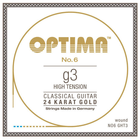 Optima No. 6 G3 klassisk gitarrsträng, förgylld, High tension