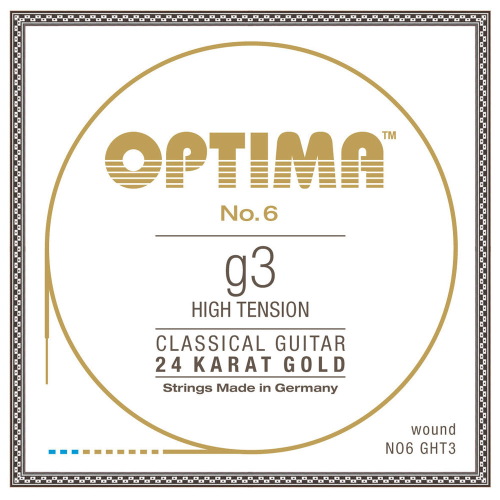 Optima No. 6 G3 klassisk gitarrsträng, förgylld, High tension