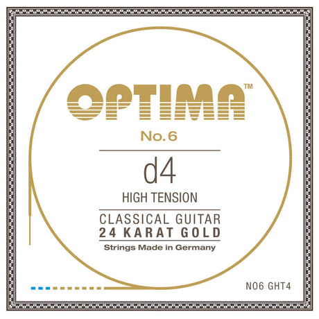 Optima No. 6 D4 klassisk gitarrsträng, förgylld, hög spänning