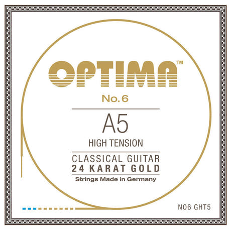 Optima No. 6 A5 klassisk gitarrsträng, förgylld, high tension