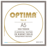 Optima No. 6 A5 klassisk gitarrsträng, förgylld, high tension