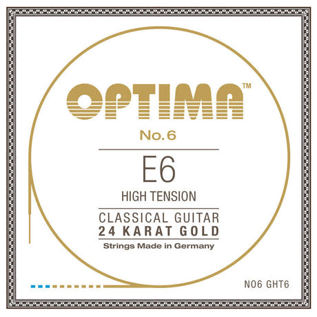 Optima No. 6 E6-sträng till klassisk gitarr, förgylld, high tension