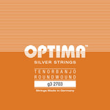 Optima 2703 sträng G .022 till 4-strängad banjo, ögla