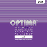 Optima 2132 mandolinsträng A .014w, Flatwound (par)