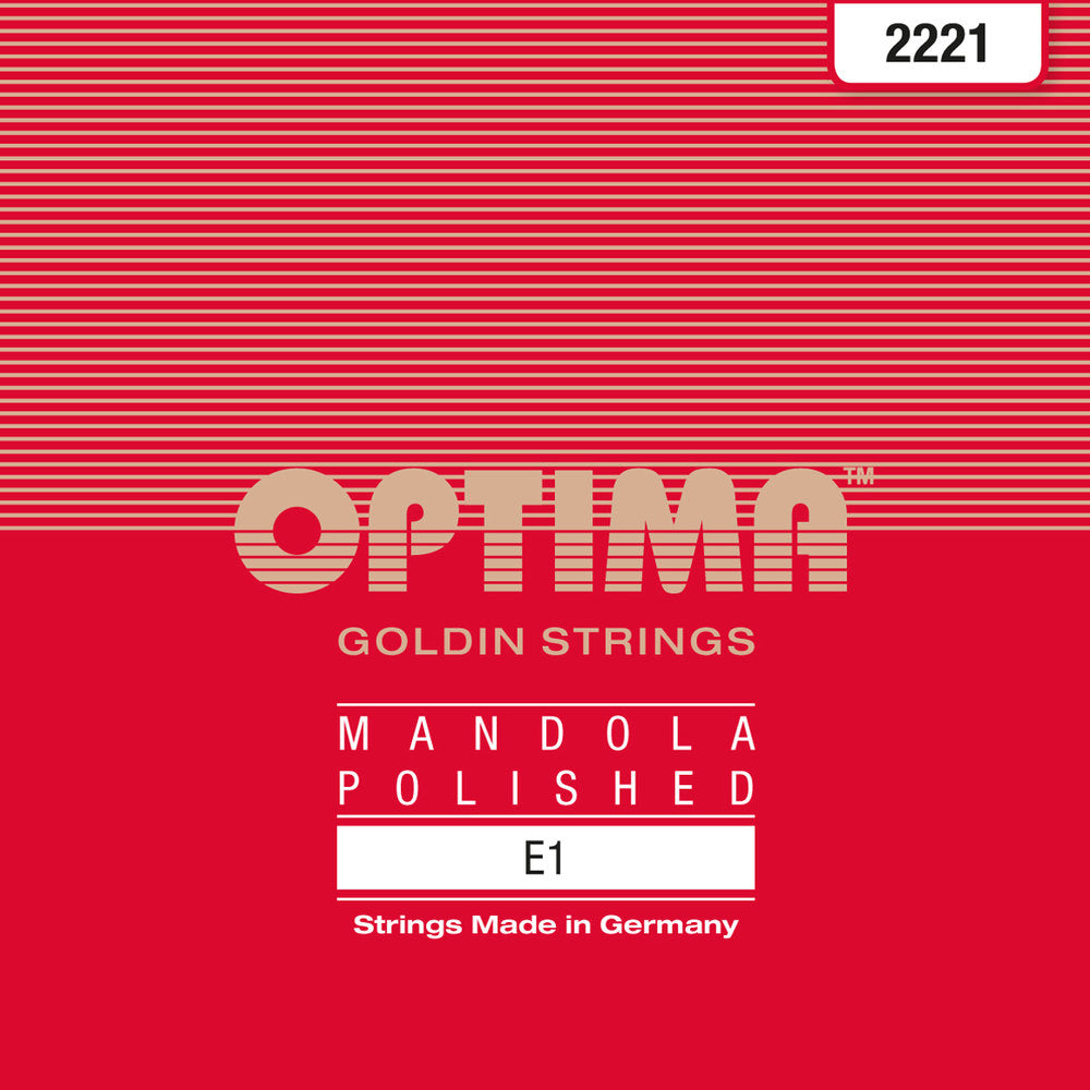 Optima 2221 mandolasträng E .019w, Goldin tombak (par)