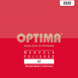 Optima 2222 mandolasträng A .028w, Goldin tombak (par)