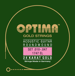 Optima strängar för akustisk Gitarrer Gold strings - Set (1747EL)