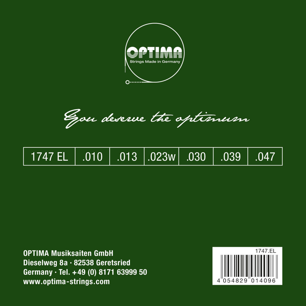Optima strängar för akustisk Gitarrer Gold strings - Set (1747EL)