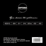 Optima-strängar för elgitarr kromsträngar round wound – set (4028EL)