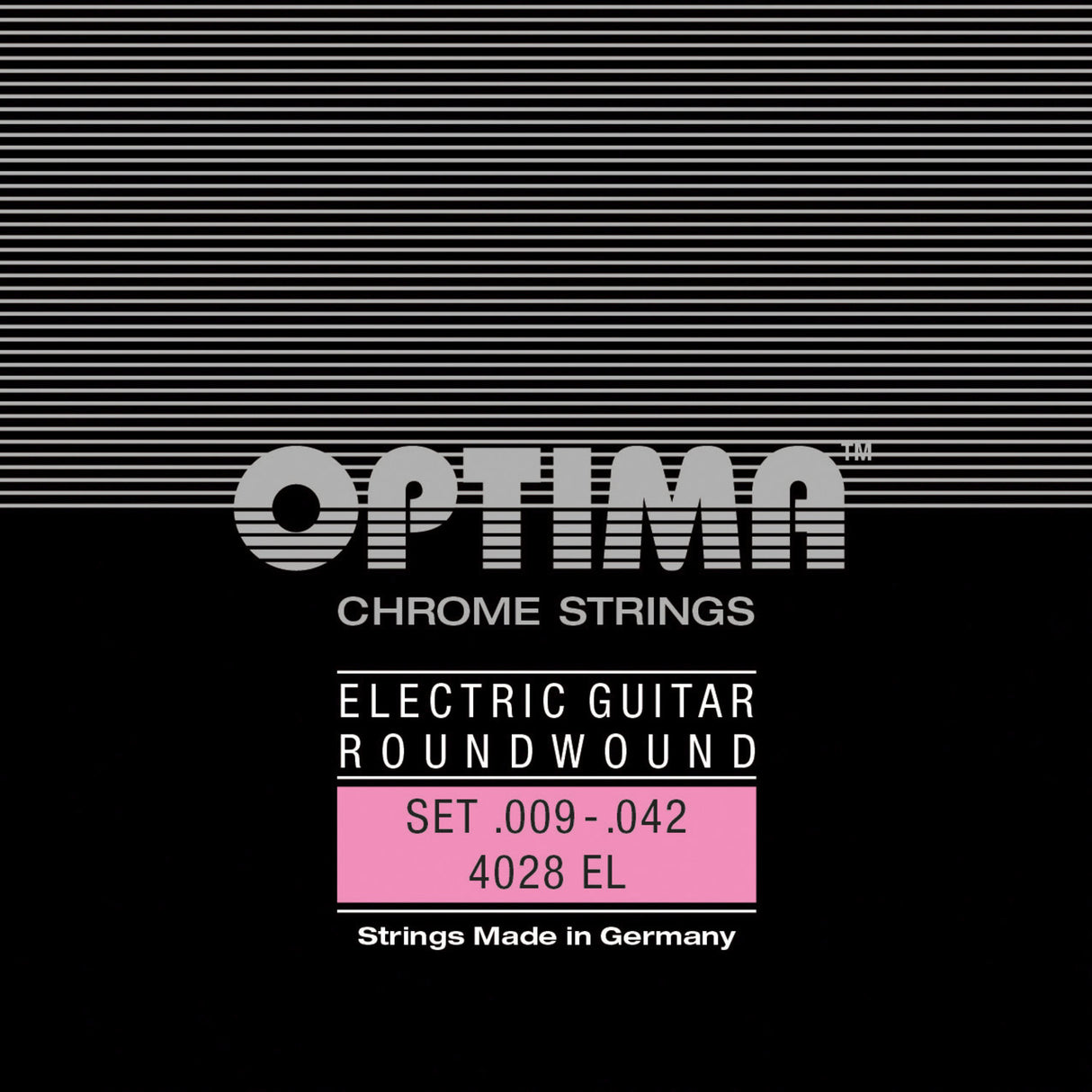 Optima-strängar för elgitarr kromsträngar round wound – set (4028EL)