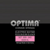 Optima-strängar för elgitarr kromsträngar round wound – set (4028EL)