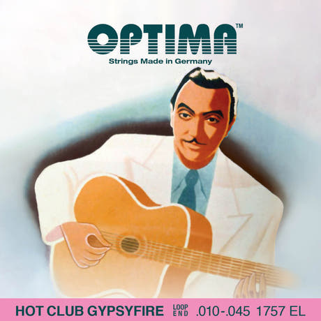 Optima 1757EL Hot Club Gypsyfire strängar, extra light, ögla