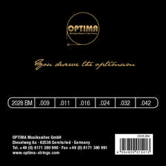 Optima strängar för elgitarr Gold strings rundlindade - set (2028BM)