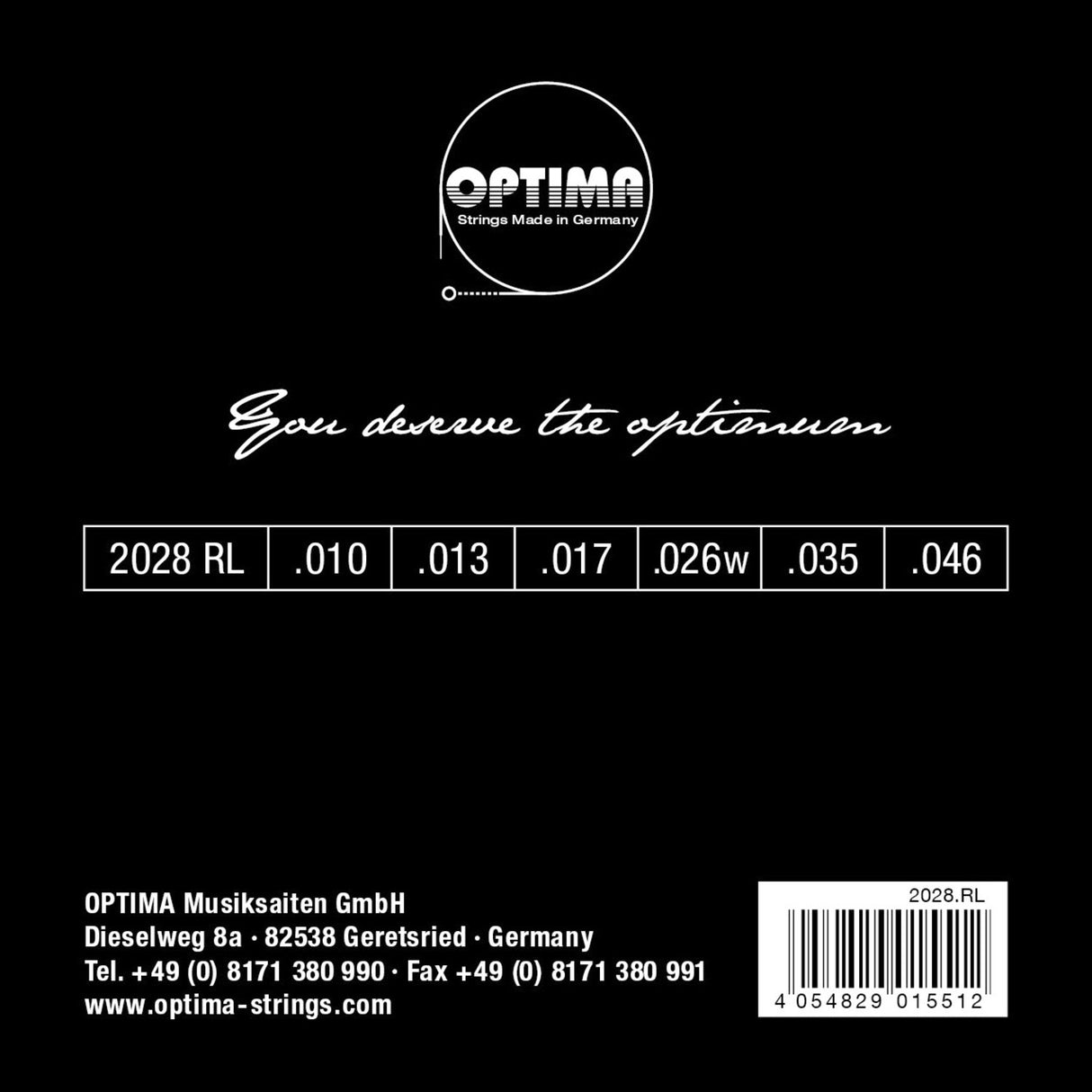 Optima Strängar för elgitarr Gold strings roundwound - Set (2028 RL)