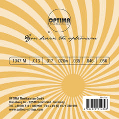 Optima strängar för elgitarr Jazz Swing krom roundwound - Set (1947M)