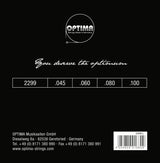 Optima E-Bass-strängar Gold Strings roundwound long scale - set 4-strängar reg-light (2299L)