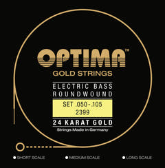 Optima E-Bass-strängar Gold Strings roundwound long scale - set 4-strängar medium (2399M)