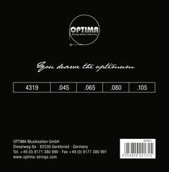 Optima E-bassträngar Chrome Strings rundspunna lång skala - Set 4-string med-light (4319ML)