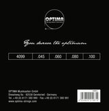 Optima elbassträngar Chrome Strings Flat Wound medium scale - Set (4099M)