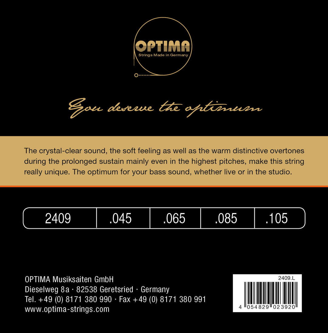 Optima E-Bass-strängar Unique studio golden strings – 4-str. medium sc. (2409M)