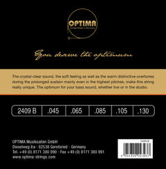 Optima E-bassträngar Unique studio golden strings - 5-str. long sc. (2409B)