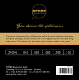 Optima E-bassträngar Unique studio golden strings - 5-str. long sc. (2409B)