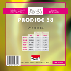 Savarez strängar för klassiska Gitarrer Prodige 38 barn-Gitarrer - 1/8-1/2 nylon (540CXS)