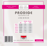 Savarez strängar för klassisk gitarr Prodige 38 barngitarr - 1/8-1/2 Carbon (500 AXS)